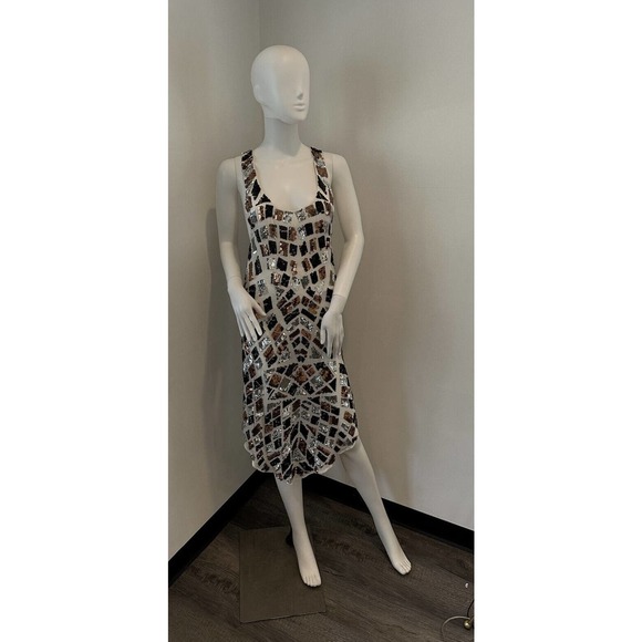 Tessora Dresses & Skirts - Tessora Womens Razor Back Hi Lo Multicolored Sequin Dress size XS NWT Orig $385